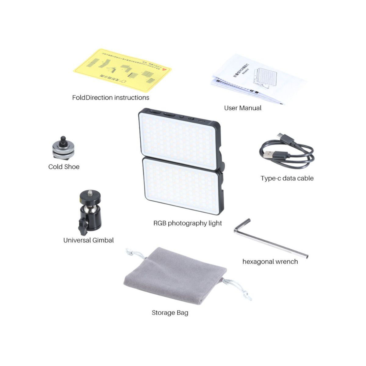 Buy Ulanzi VIJIM 2283 R316 Folding RGB LED Light Online in India at